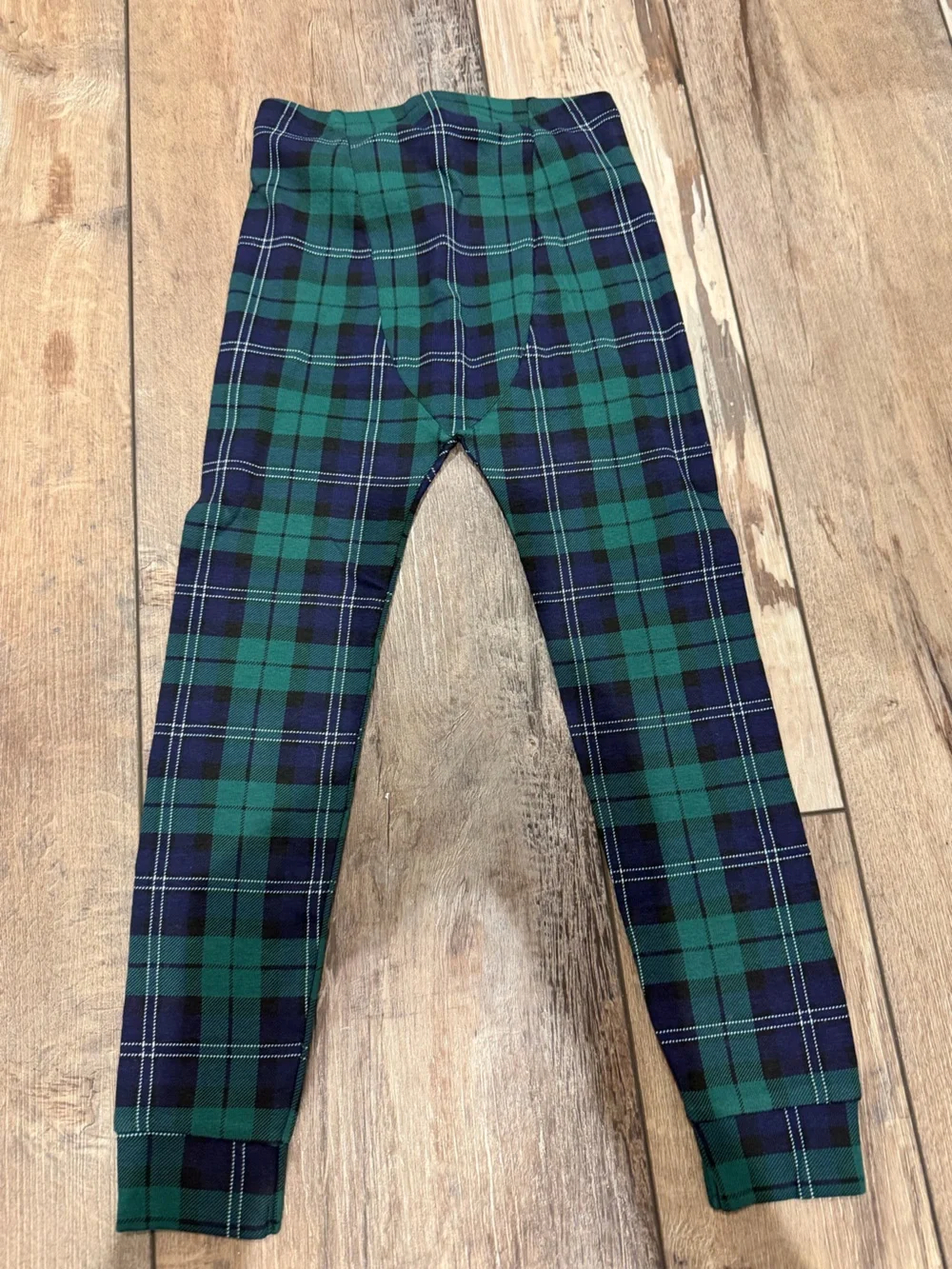 NEW! GAP KIDS Green & Navy Plaid Kids Pajama Set Size 4